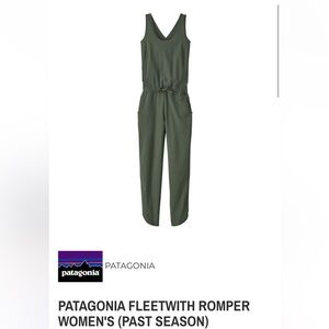Patagonia Fleetwith Romper / Jumpsuit, sz Sm, green